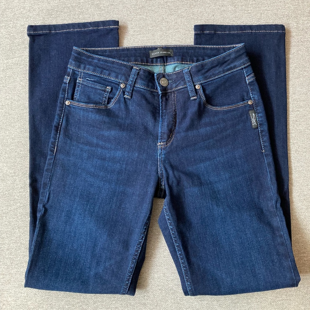 Silver Jeans Co, mid-wash, size 28, bootcut jeans